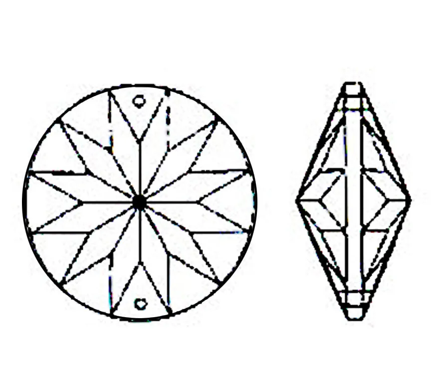 Sun Shine Round Crystal 40mm Clear Prism with Two Holes