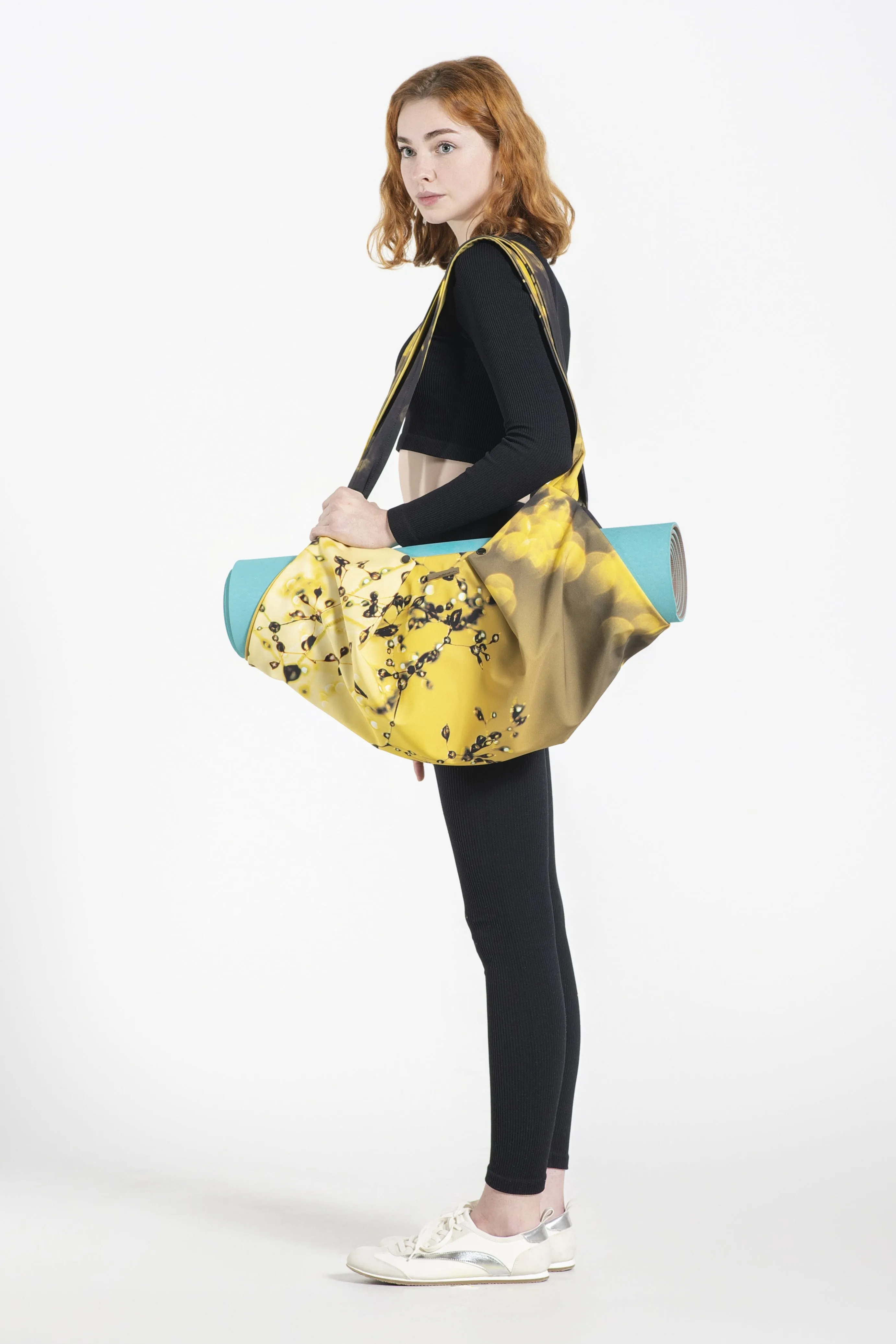 Sun Yellow Yoga Bag with Zipper