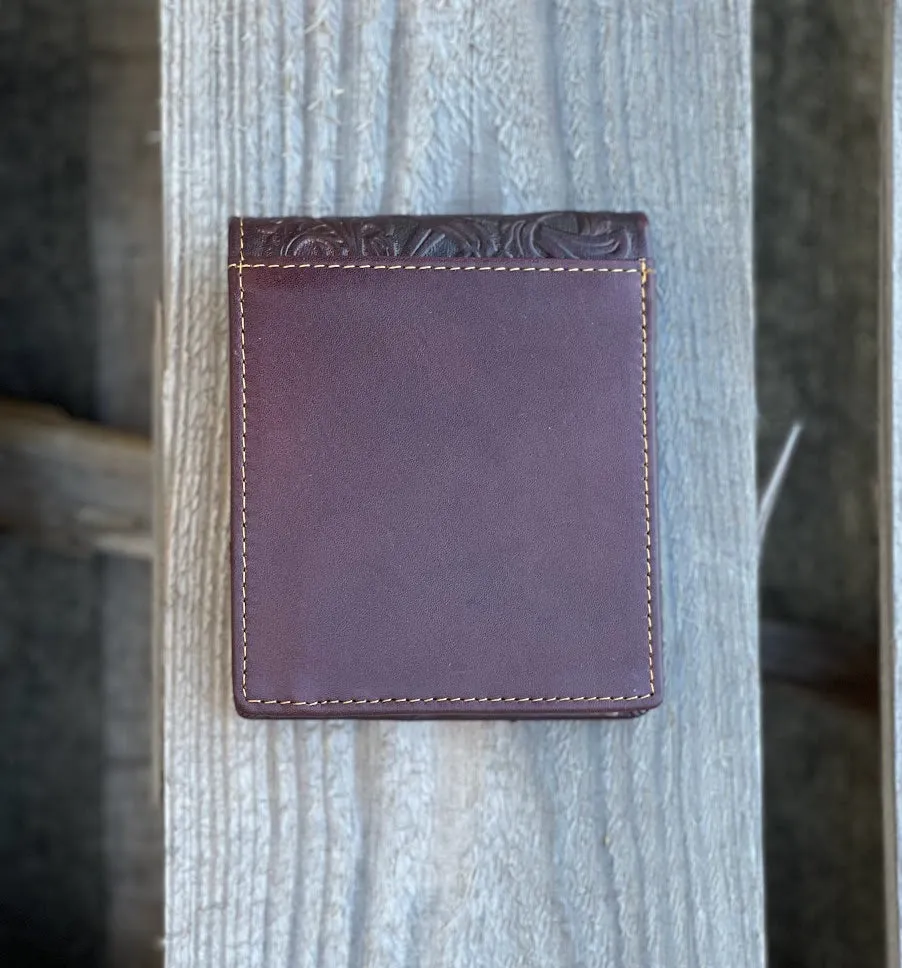 Top Notch Accessories 50101-2CF Coffee Rooster With Beige Inlay Bi-Fold Wallet