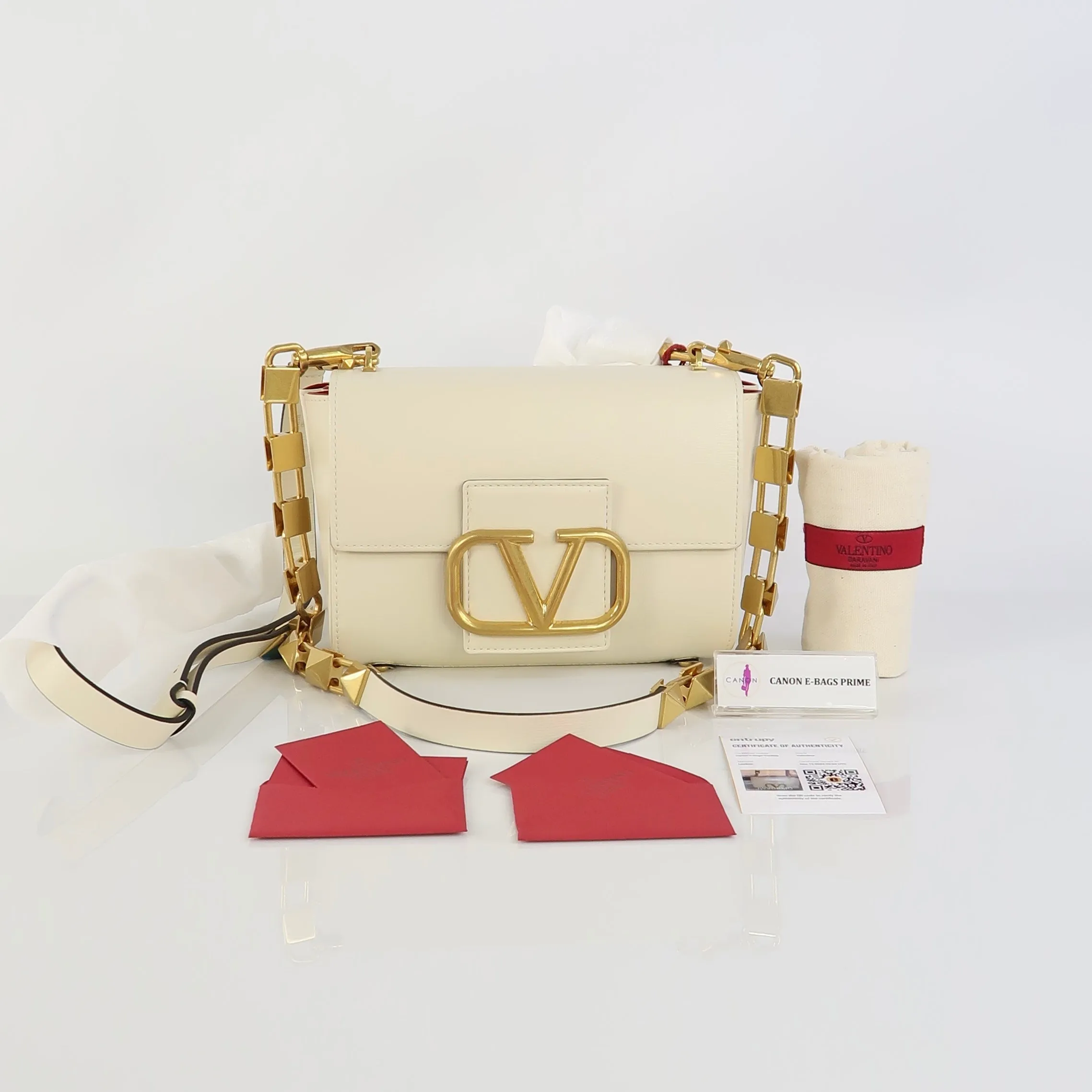 V Studded Shoulder Bag