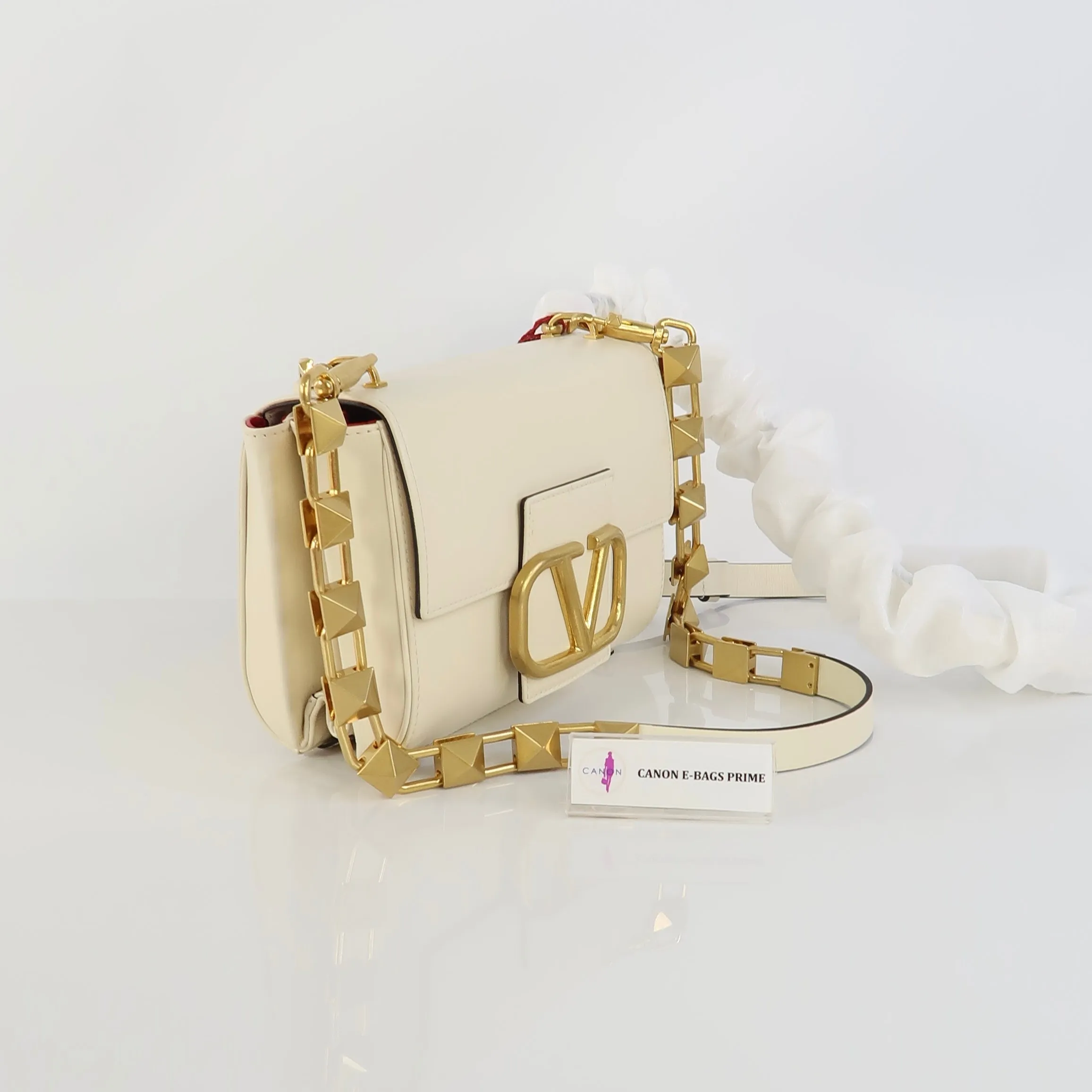 V Studded Shoulder Bag