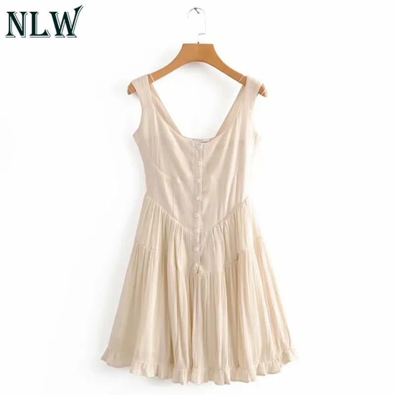 VenusFox Vintage Pleated A-Line Short Dress