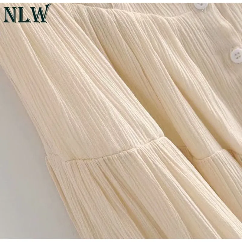 VenusFox Vintage Pleated A-Line Short Dress