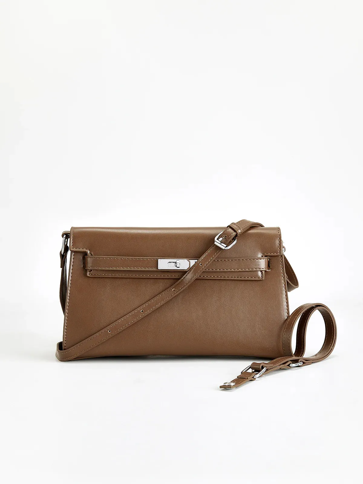 Vesper Flap Soft-Buckle Tote Bag