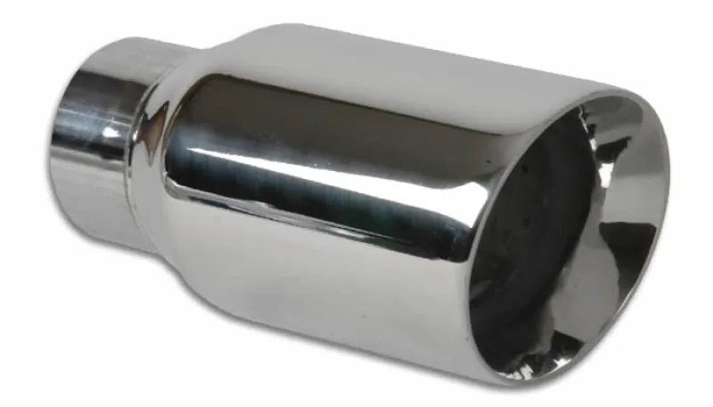 Vibrant Performance 3" Round Stainless Steel Tip Double Wall Angle