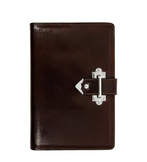 Womens Leather Journal with Refillable A5 Notepad - In Search of Lost Time