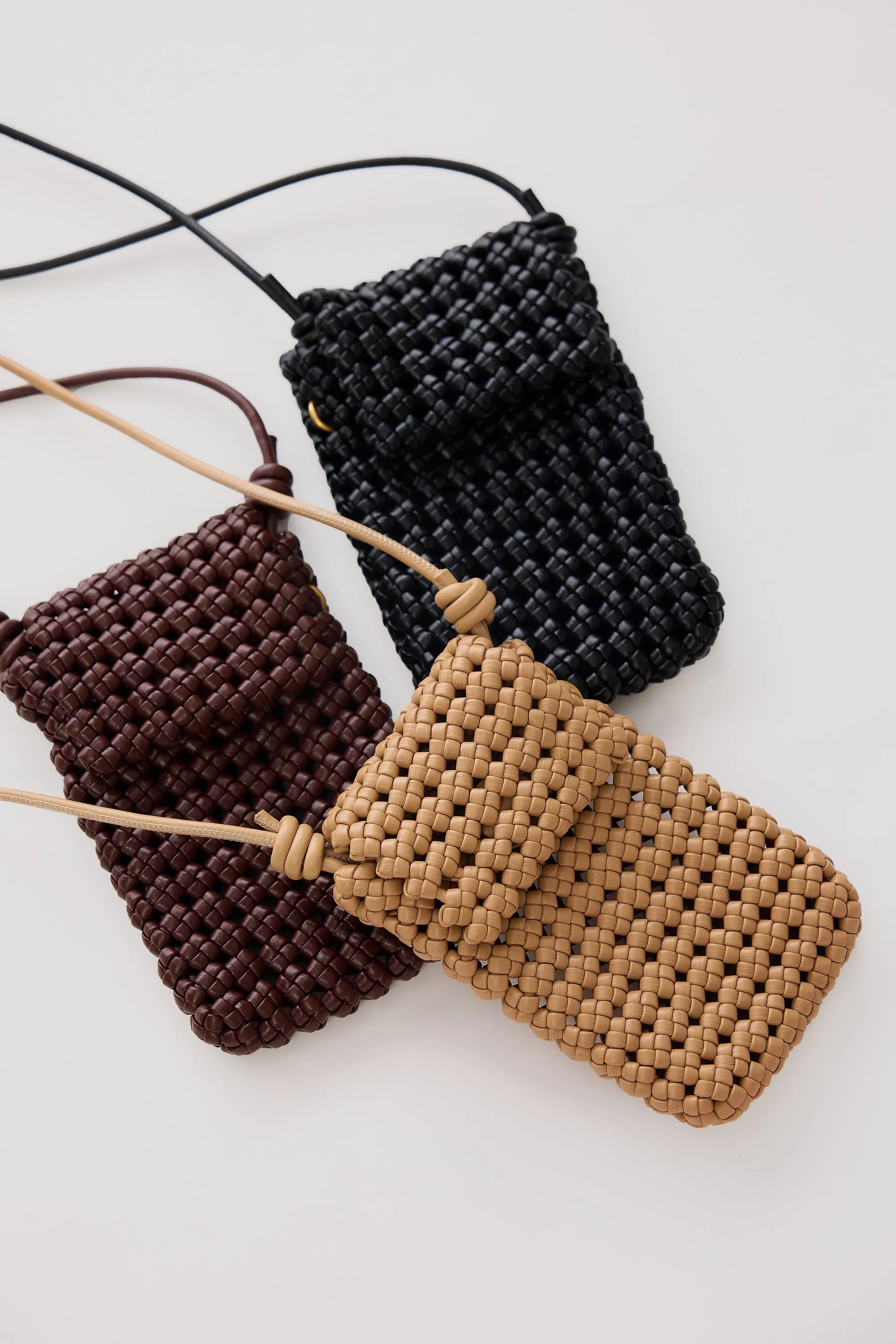 Woven Crossbody Bag - Tan
