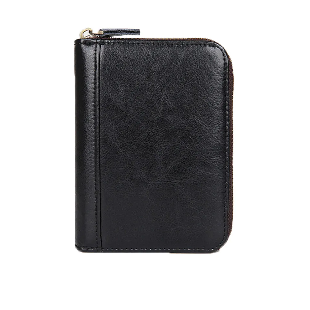 YAAGLE Unisex Real Leather Short Card Slots Notecase YG8439