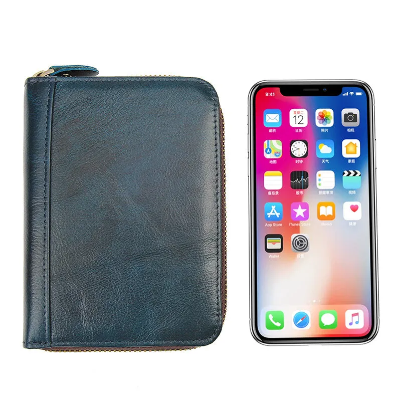 YAAGLE Unisex Real Leather Short Card Slots Notecase YG8439