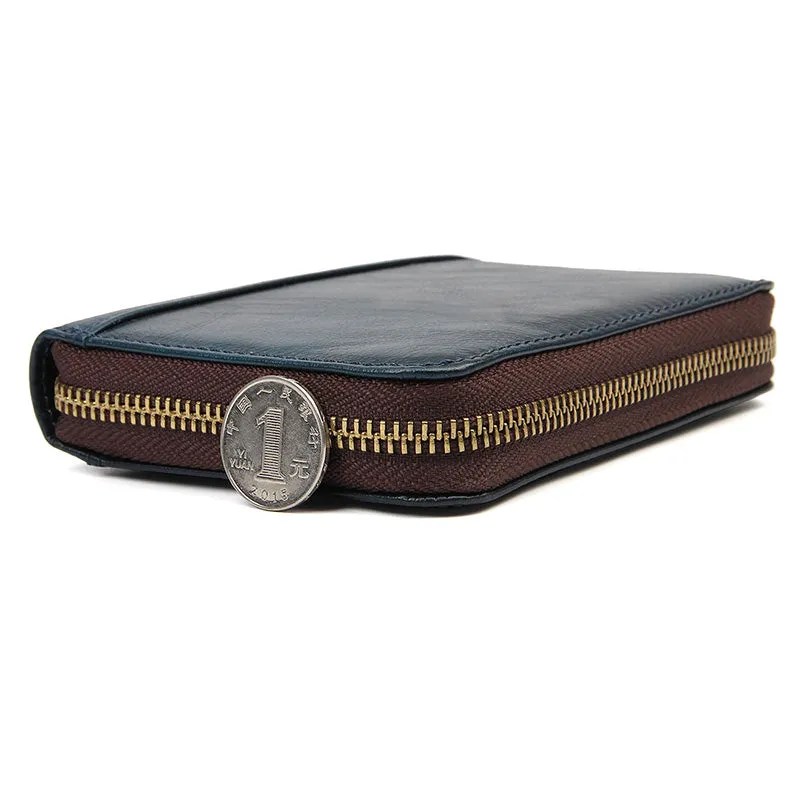 YAAGLE Unisex Real Leather Short Card Slots Notecase YG8439