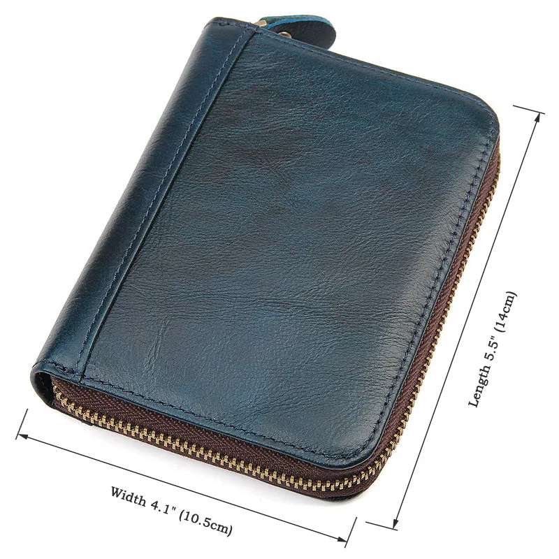 YAAGLE Unisex Real Leather Short Card Slots Notecase YG8439