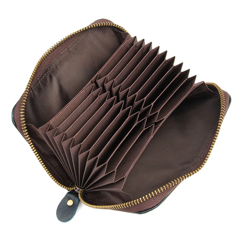 YAAGLE Unisex Real Leather Short Card Slots Notecase YG8439