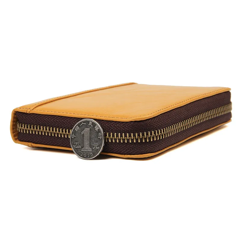 YAAGLE Unisex Real Leather Short Card Slots Notecase YG8439