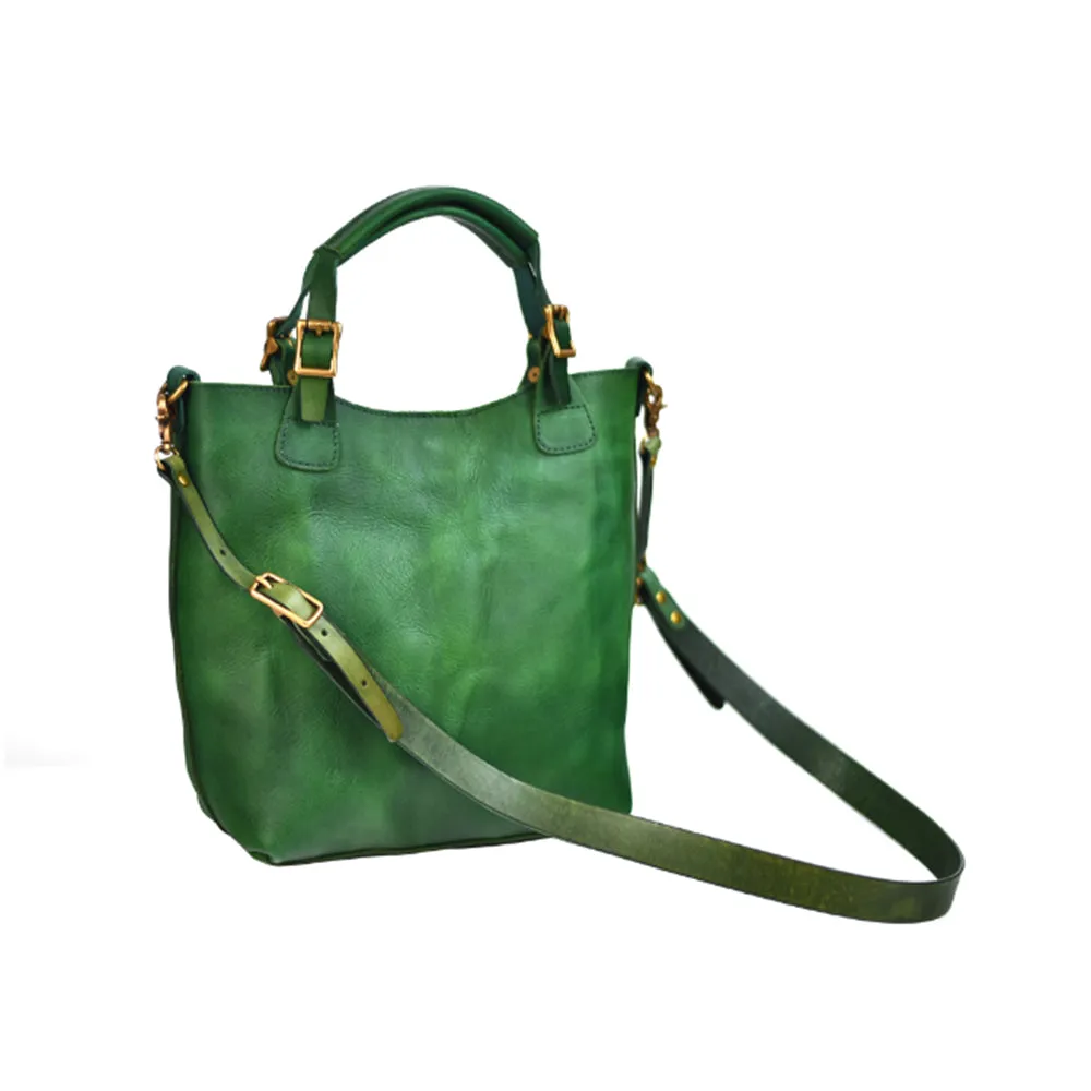 YAAGLE  Women Real Leather British Style Briefcase Handbag YG0818