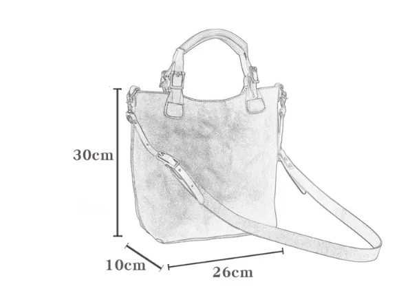 YAAGLE  Women Real Leather British Style Briefcase Handbag YG0818